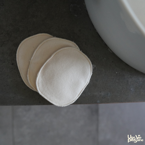 Carré Démaquillant Lavable Coton Bio GOTS | Fait Main