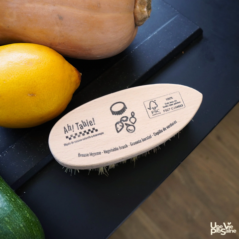 Brosse à légumes en bois | Double fibres