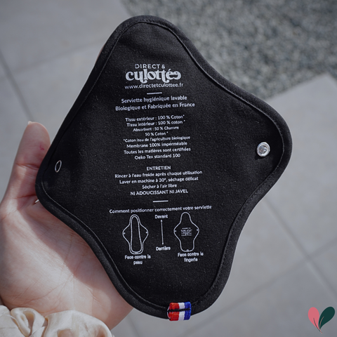 Serviettes hygiéniques lavables bio | 3 variantes au choix