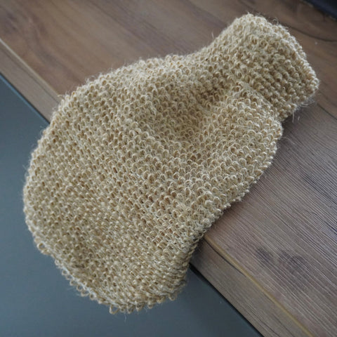 Gant exfoliant jute & cotonaccessoires salle de bainUneViePlusSaine