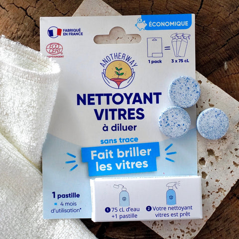 Le nettoyant vitres en pastilles à diluer | x3acide citriqueUneViePlusSaine