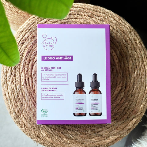 Coffret anti - âge | Sérum anti - âge et Huile antioxydanteCoffretUneViePlusSaine
