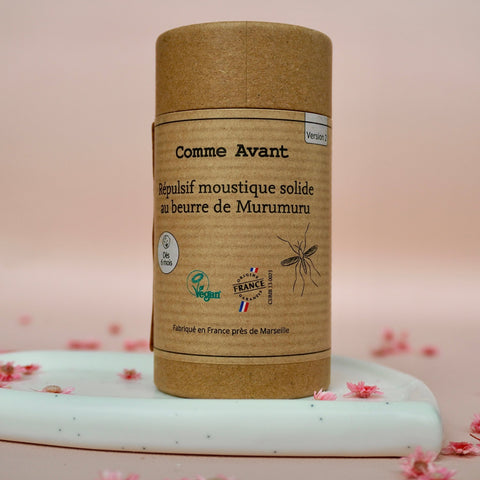 Répulsif Anti - moustique naturel solide | BIO | Beurre de Murumuru | Comme Avant | Version 1crème visageUneViePlusSaine