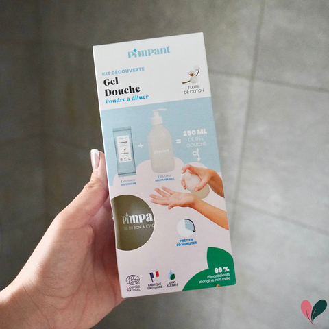 Kit Gel Douche à Diluer | Bouteille Réutilisable + Recharge Poudre