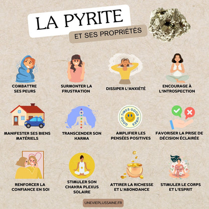 Pierre roulée | Pyrite | Protection, stabilité & affirmation de soipendentifUneViePlusSaine