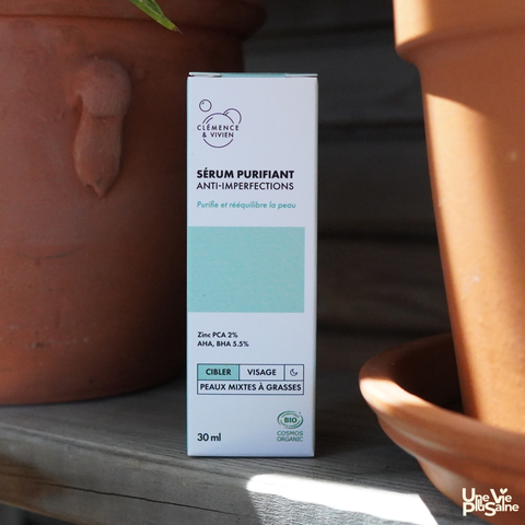Sérum purifiant | Anti-imperfections | BIO | Clémence & Vivien | 30mL