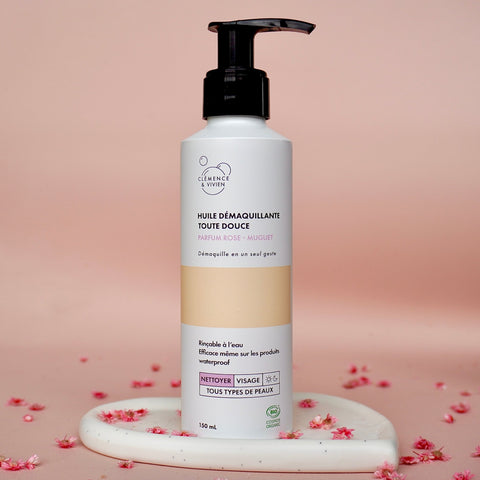 Huile démaquillante | Parfum rose & muguet | Clémence & Vivien | 150mlSoin peauUneViePlusSaine