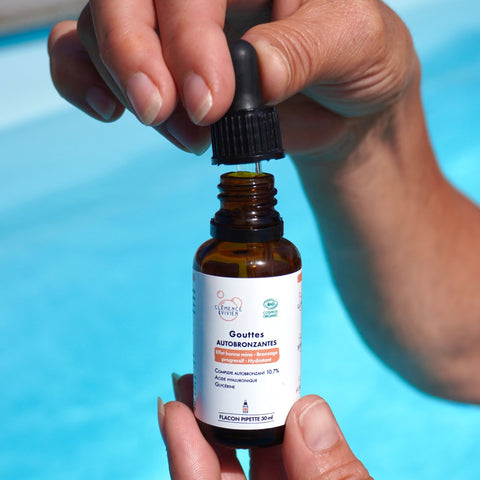 Gouttes autobronzantes | BIO | Clémence & Vivien | Hâle léger & hâle intense | 30mLSoins peauUneViePlusSaine