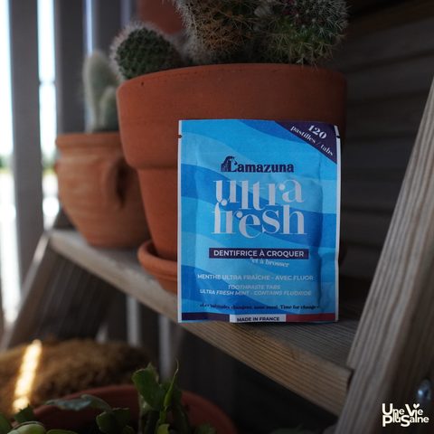 Dentifrice à croquer | Menthe et fluor | 120 pastilles | Lamazuna