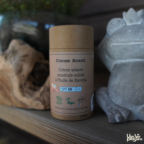 Crème solaire solide | SPF50 Sans Parfum | Bébé & Famille