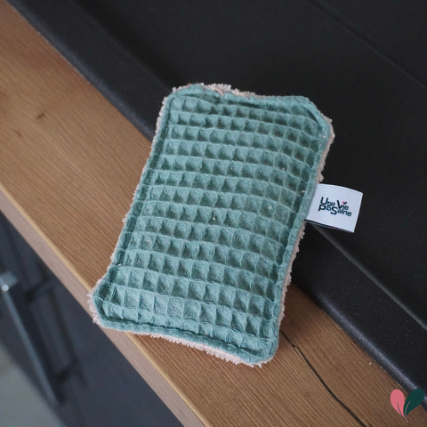 Éponge lavable écologique double face bambou & coton