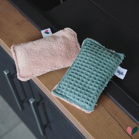 Éponge lavable écologique double face bambou & coton