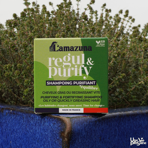 Shampoing solide | cheveux gras | Argile verte & spiruline | Lamazuna