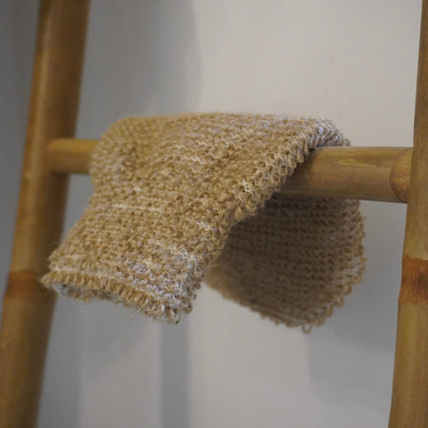 Gant exfoliant jute & cotonaccessoires salle de bainUneViePlusSaine