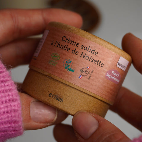 Crème solide à l'huile de noisettecrèmeUneViePlusSaine