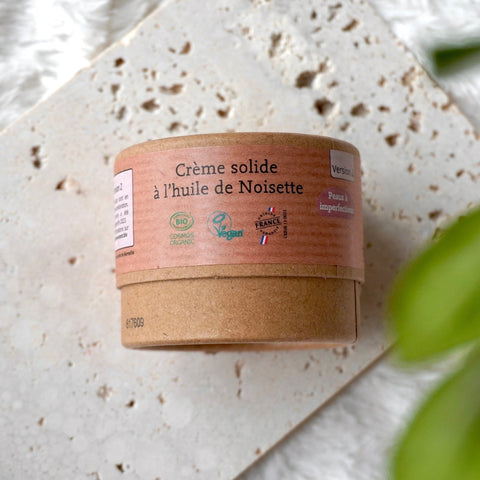 Crème solide à l'huile de noisettecrèmeUneViePlusSaine