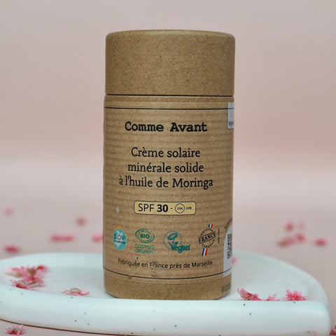 Crème solaire solide | SPF30 | Sans parfum | Version 3crème solaireUneViePlusSaine