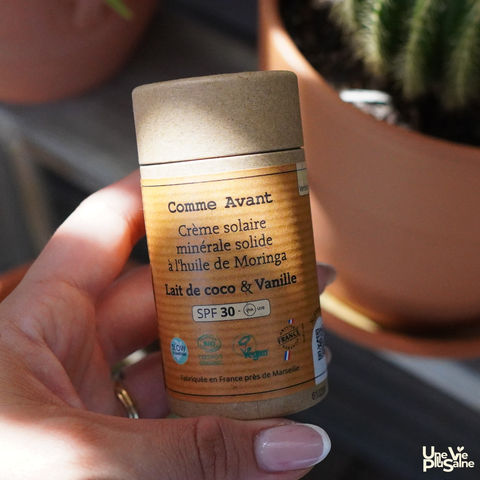 Crème solaire solide | SPF30 | Lait de coco & vanille | Version 3