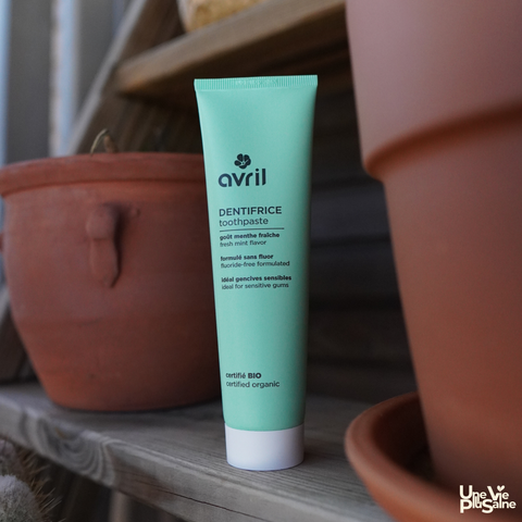 Dentifrice sans fluor | gencives sensibles | menthe fraîche | Avril | 100ml