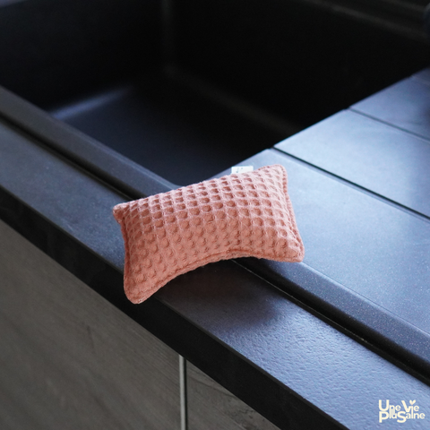 Éponge Lavable Coton Nid d'Abeille | Fabriquée en France
