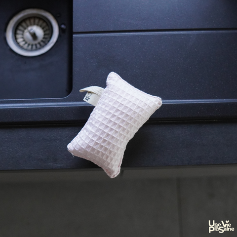 Éponge Lavable Coton Nid d'Abeille | Fabriquée en France