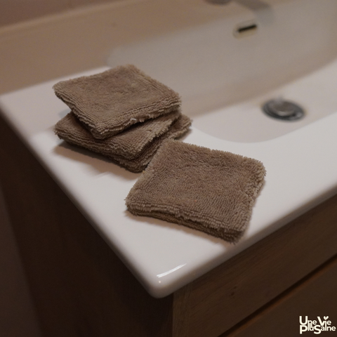 Lingettes lavables démaquillantes en bambou | Lot de 4