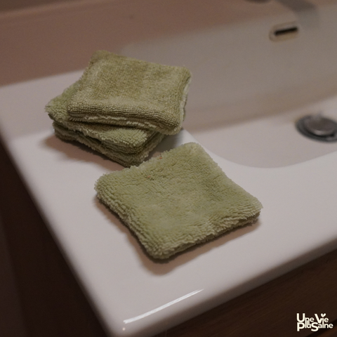 Lingettes lavables démaquillantes en bambou | Lot de 4