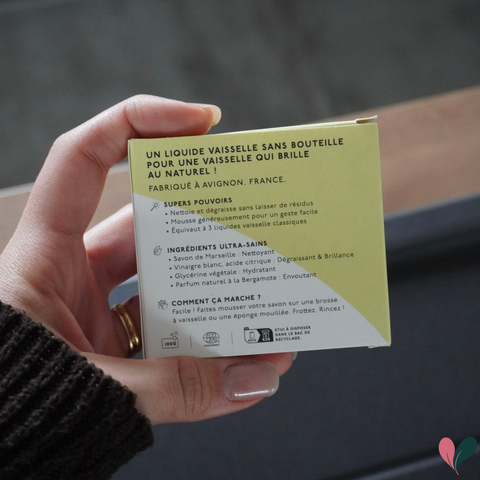 Savon vaisselle solide | Bergamote & romarin | 100g