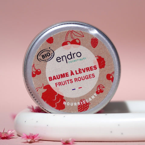 Baume à lèvres | Fruits rouges | Endro | Pot en verre | 13gSoins peauUneViePlusSaine